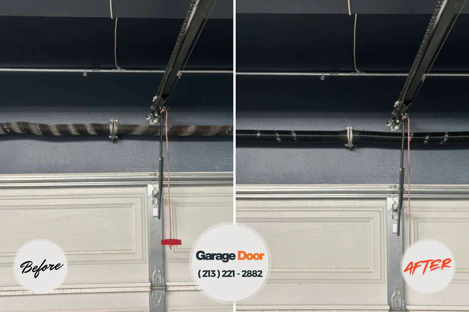 Before and after: garage door repair Mapleton, ND
